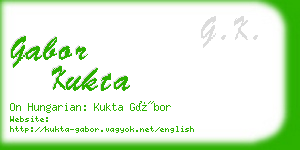 gabor kukta business card